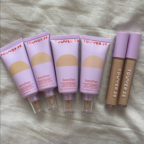 Tower 28 SunnyDays Tinted SPF and Swipe Serum Concealer 6 Piece BUNDLE! - Picture 1 of 8